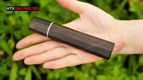 Cán dao Nhật bát giác gỗ mun - CN04