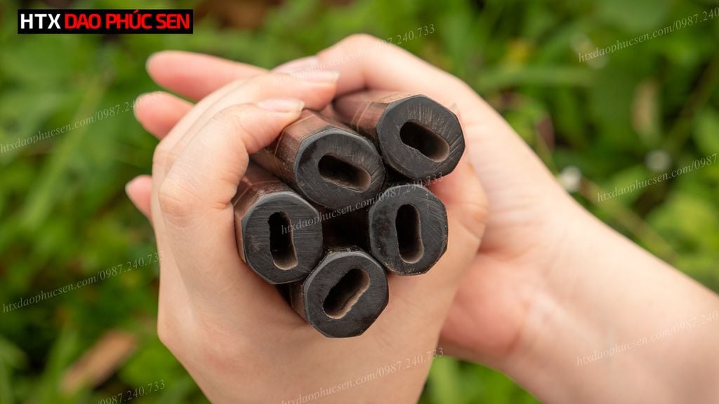 Cán dao Nhật bát giác gỗ mun - CN01