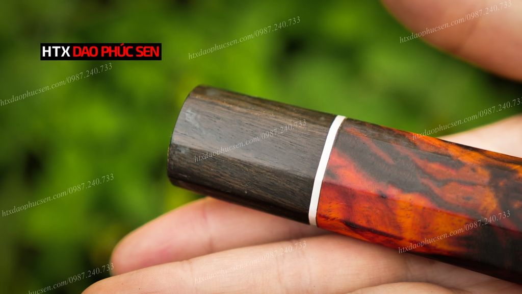 Cán dao Nhật bát giác gỗ mun, cẩm - CN08 DAO VIP CAO BẰNG