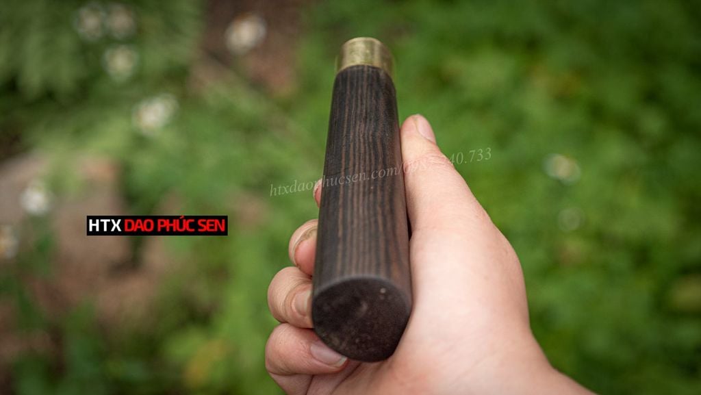 Cán dao bếp gỗ mun khâu đồng vàng - M1D DAO VIP CAO BẰNG