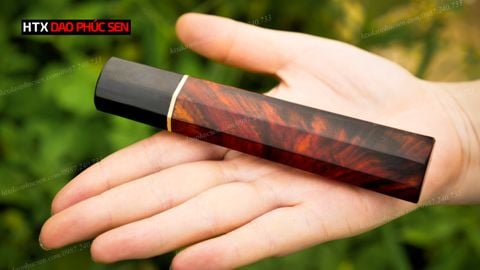 Cán dao Nhật bát giác gỗ mun, cẩm - CN07