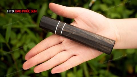 Cán dao Nhật bát giác gỗ mun - CN02