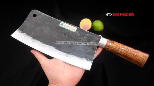 Dao chặt gà sắc bén - Thép nhíp ô tô - Cán cẩm khâu inox - N09 | DAO VIP - HTX DAO PHÚC SEN