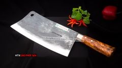 Dao chặt xương sắc bén - Thép nhíp ô tô - Cán tự nhiên khâu inox - N10 / DAO VIP - HTX DAO PHÚC SEN