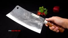 Dao chặt xương sắc bén - Thép nhíp ô tô - Cán tự nhiên khâu inox - N10 / DAO VIP - HTX DAO PHÚC SEN