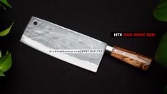 Dao chặt gà sắc bén - Thép nhíp ô tô - Cán gỗ tự nhiên khâu inox - G05 / DAO VIP - HTX DAO PHÚC SEN