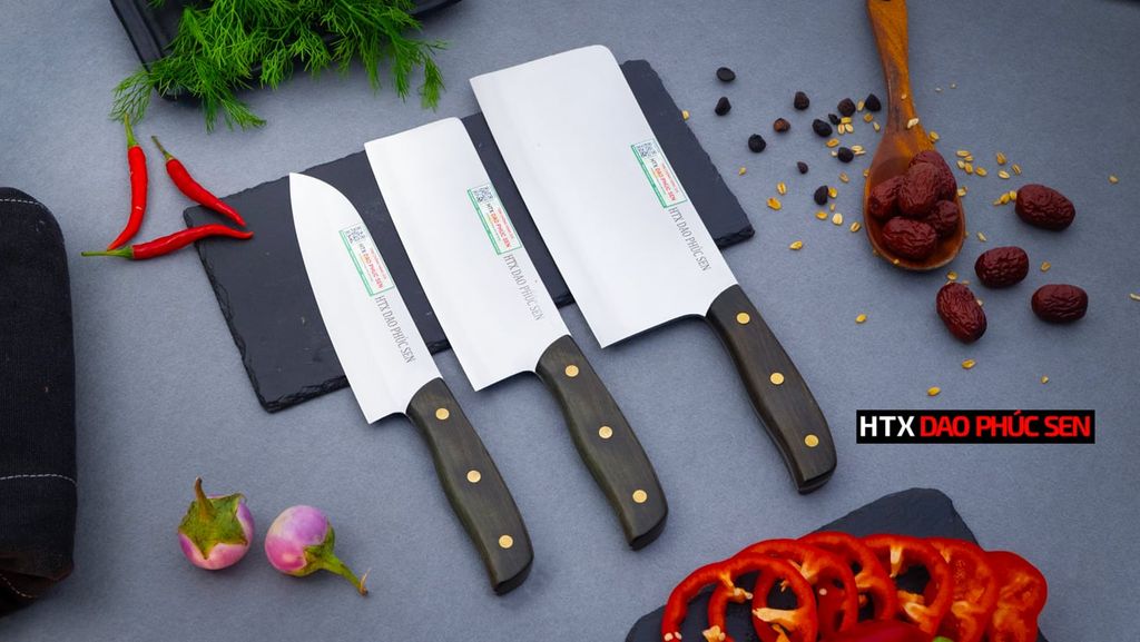Bộ dao bếp 3 món thép trắng CB89TM