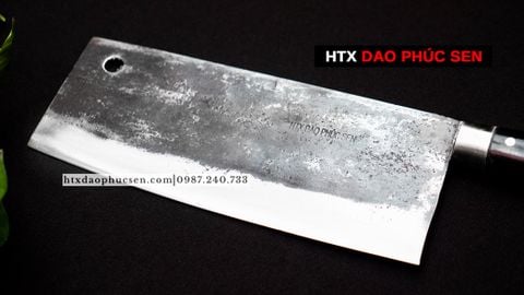 Dao chặt xương sắc bén - Thép nhíp ô tô - Cán mun khâu inox - G06M / HTX DAO PHÚC SEN