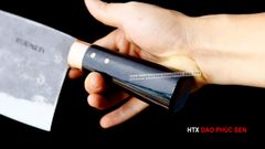 Dao chặt xương sắc bén - Thép nhíp ô tô - Cán mun khâu đồng - N10MDD / HTX DAO PHÚC SEN