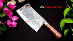 Dao chặt gà sắc bén - Thép nhíp ô tô - Cán cẩm khâu inox - N09 | DAO VIP - HTX DAO PHÚC SEN