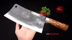 Dao chặt xương sắc bén - Thép nhíp ô tô - Cán tự nhiên khâu inox - N10 / DAO VIP - HTX DAO PHÚC SEN