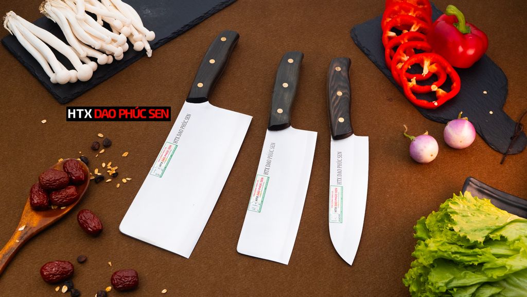 Bộ dao bếp 3 món thép trắng CB89TM