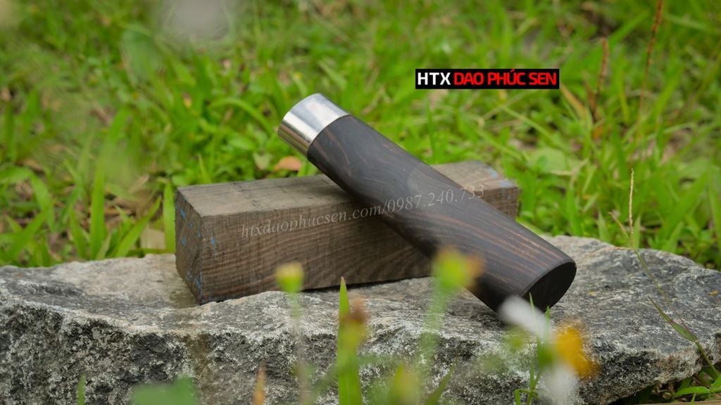 Cán Dao Bếp Gỗ Gỗ Tự Nhiên Khâu Inox – 1MINOX DAO VIP HTX DAO PHÚC SEN