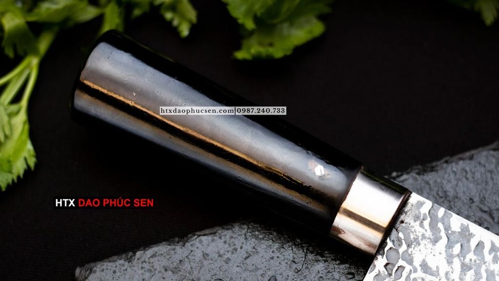Dao thái thép nhíp dập hoa văn - G03TM | DAO VIP - HTX DAO PHÚC SEN