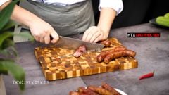 Thớt Gỗ Teak Cao Cấp - Cắt Thái, Trang Trí - 35x25x2,5cm - DC02 | DAO VIP CAO BẰNG