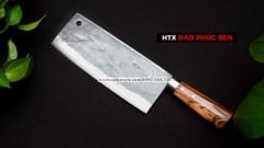 Dao chặt gà sắc bén - Thép nhíp ô tô - Cán gỗ tự nhiên khâu inox - G05 / DAO VIP - HTX DAO PHÚC SEN