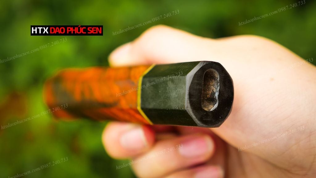 Cán dao Nhật bát giác gỗ mun, cẩm - CN07