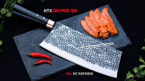 Dao chặt xương sắc bén - thép nhíp ô tô - cán mun khâu đồng - DCX05MDD / HTX DAO PHÚC SEN