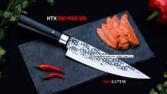 Dao lọc thái thép nhíp dập hoa văn - G17TM