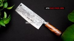 Dao chặt thái sắc bén - Thép nhíp ô tô - Cán tự nhiên khâu inox - G03 / DAO VIP - HTX DAO PHÚC SEN