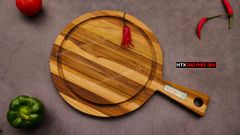 Thớt Gỗ Teak Cao Cấp - Cắt Thái, Trang Trí - 36x25x1,4cm - TTC02 DAO VIP CAO BẰNG