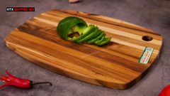 Thớt Gỗ Teak Cao Cấp - Cắt Thái, Trang Trí - 30,5x20,5x1,4cm - OVL01 |DAO VIP CAO BẰNG