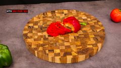 Thớt Gỗ Teak Cao Cấp - Cắt Thái, Trang Trí - 30x30x2,5cm - TDC01 | HTX DAO PHÚC SEN