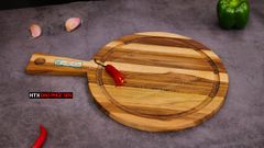 Thớt Gỗ Teak Cao Cấp - Cắt Thái, Trang Trí - 36x25x1,4cm - TTC02 DAO VIP CAO BẰNG