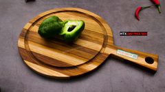 Thớt Gỗ Teak Cao Cấp - Cắt Thái, Trang Trí - 36x25x1,4cm - TTC02 DAO VIP CAO BẰNG