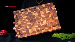 Thớt Gỗ Teak Cao Cấp - Chặt thái, Trang Trí - 40x28x2,5cm - DC03 | DAO VIP CAO BẰNG