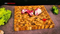 Thớt Gỗ Teak Cao Cấp - Chặt thái, Trang Trí - 40x40x3,8cm - VDC05 DAO VIP CAO BẰNG