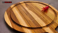 Thớt Gỗ Teak Cao Cấp - Cắt Thái, Trang Trí - 36x25x1,4cm - TTC02 DAO VIP CAO BẰNG