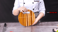 Thớt Gỗ Teak Cao Cấp - Cắt Thái, Trang Trí - 25x25x1,4cm - T01 | DAO VIP CAO BẰNG