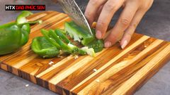 Thớt Gỗ Teak Cao Cấp - Cắt Thái, Trang Trí - 30,5x20,5x1,4cm - CNO01 | HTX DAO PHÚC SEN