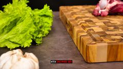 Thớt Gỗ Teak Cao Cấp - Chặt thái, Trang Trí - 40x40x3,8cm - VDC05 DAO VIP CAO BẰNG