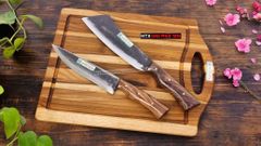 Thớt Gỗ Teak Cao Cấp - Cắt thái, Trang Trí - 40x30x1,4cm - CNTNR02 | DAO VIP CAO BẰNG