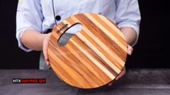 Thớt Gỗ Teak Cao Cấp - Cắt Thái, Trang Trí - 25x25x1,4cm - T01 | DAO VIP CAO BẰNG