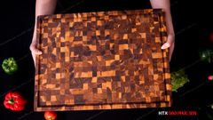 Thớt Gỗ Teak Cao Cấp - Chặt thái, Trang Trí - 51x38x3,8cm - DC06 DAO VIP CAO BẰNG