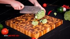 Thớt Gỗ Teak Cao Cấp - Chặt thái, Trang Trí - 40x40x3,8cm - VDC05 DAO VIP CAO BẰNG