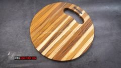 Thớt Gỗ Teak Cao Cấp - Cắt Thái, Trang Trí - 25x25x1,4cm - T01 | DAO VIP CAO BẰNG