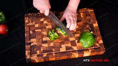 Thớt Gỗ Teak Cao Cấp - Chặt thái, Trang Trí - 40x28x2,5cm - DC03 | DAO VIP CAO BẰNG