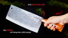 Dao chặt - thái bản 10 - Thép nhíp ô tô - Cán cẩm khâu đồng - CTB10DD / HTX DAO PHÚC SEN