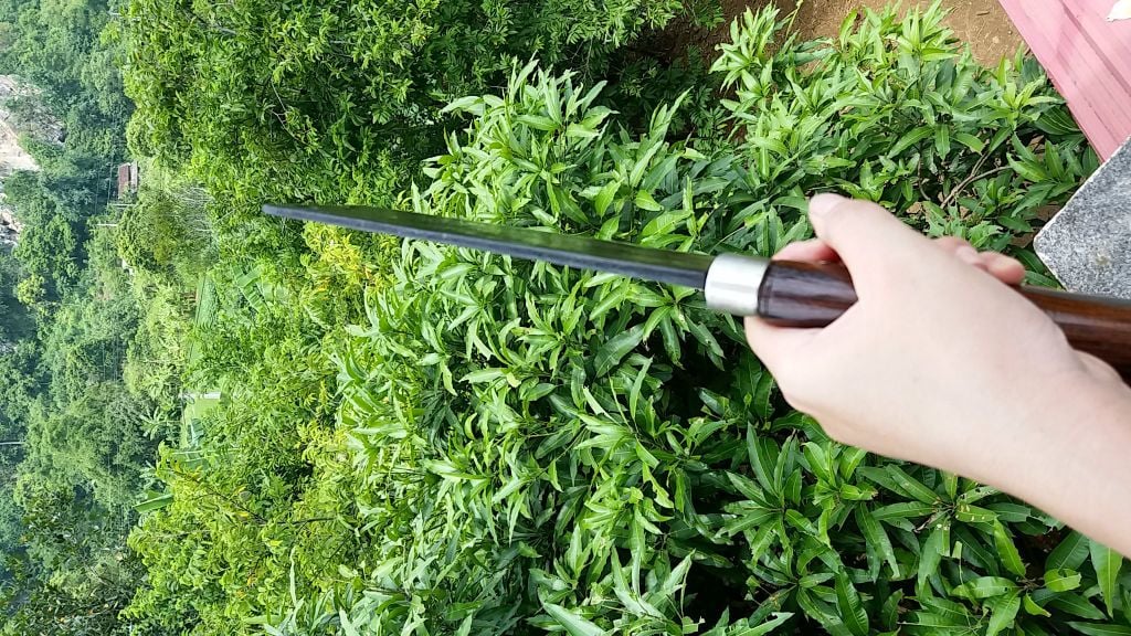 Dao chặt xương sắc bén - Thép nhíp ô tô - Cán tự nhiên khâu inox - N10 / DAO VIP - HTX DAO PHÚC SEN