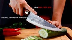Dao lọc thái sắc bén - Thép nhíp ô tô - Cán tự nhiên khâu inox - N06 / DAO VIP - HTX DAO PHÚC SEN