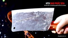 Dao chặt xương sắc bén - Thép nhíp ô tô - Cán ốp nu - N10OND / HTX DAO PHÚC SEN