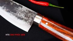 Dao lọc thái sắc bén - Thép nhíp ô tô - Cán tự nhiên khâu inox - N06 / DAO VIP - HTX DAO PHÚC SEN