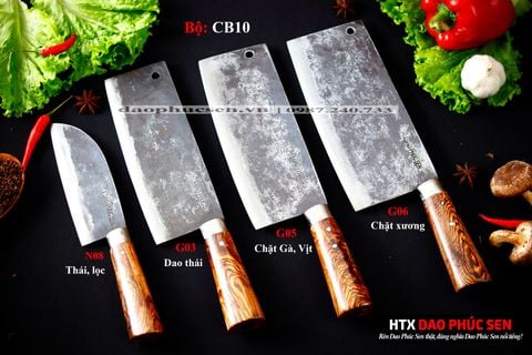 BỘ DAO BẾP CB10 cán cẩm