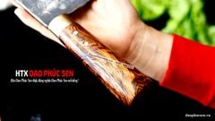 Dao chặt xương sắc bén - Thép nhíp ô tô - Cán cẩm khâu đồng - N10D / HTX DAO PHÚC SEN