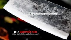 Dao chặt gà sắc bén - Thép nhíp ô tô - Cán gỗ tự nhiên khâu inox - G05 / DAO VIP - HTX DAO PHÚC SEN