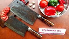 Dao chặt xương sắc bén - Thép nhíp ô tô - Cán tự nhiên khâu inox - N10 / DAO VIP - HTX DAO PHÚC SEN